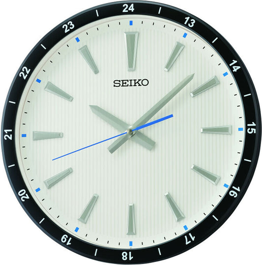 Seiko Wanduhr 35x35x4,5 cm Kunststoff • Leises Quarzwerk • Modernes Design
