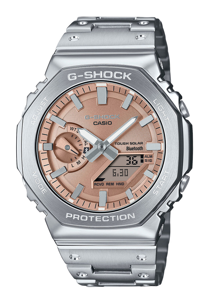 Casio G-SHOCK GMW-B5000GD-4 Herren Armbanduhr Silber/Kupfer • Tough Solar & Bluetooth • Multiband 6 Funkuhr