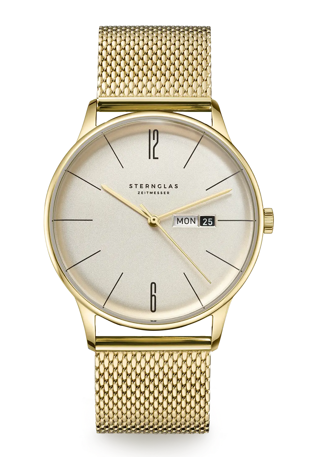 Sternglas Berlin 38mm Armbanduhr • Gewölbtes Saphirglas • Minimalistisches Bauhaus-Design