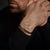 Armband aus einer 5mm dicken, schwarzen Lederschnur mit Edelstahlverschluss - Rebel&Rose Modell: RR-M0040-S-M