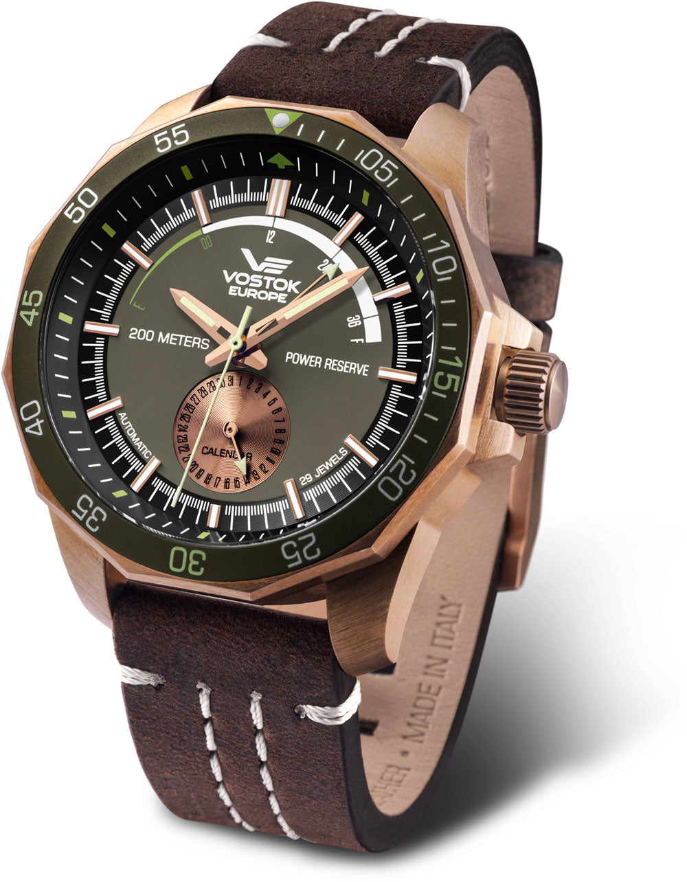 Vostok Europe N1 Rocket NE57-225O565 Herrenuhr • K1 Sicherheitsglas • Bronze-Gehäuse