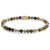 Armband aus verschiedenfarbigen Edelsteinen und Edelstahlverschluss - Rebel&Rose Modell: RR-40046-G-M