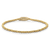 Goldplattiertes Armband aus Edelsteinen mit Edelstahlverschluss - Rebel&Rose Modell: RR-30001-G-M
