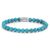 Armband aus 6mm Turqurenit-Edelsteinen mit Edelstahlverschluss - Rebel&Rose Modell: RR-60015-S-L