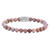 Armband aus 6mm Rhodonit-Edelsteinen mit Edelstahlverschluss - Rebel&Rose Modell: RR-60038-S-M