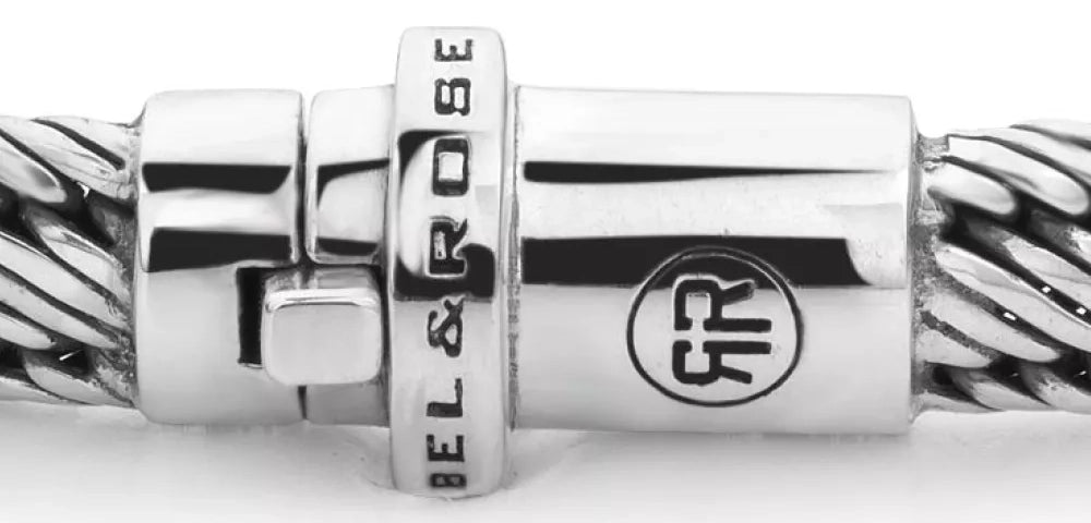 Armband aus 6mm dickem Silber - Rebel&Rose Modell: RR-BR032-S-L