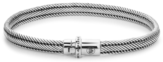 Armband aus 6mm dickem Silber - Rebel&Rose Modell: RR-BR032-S-L