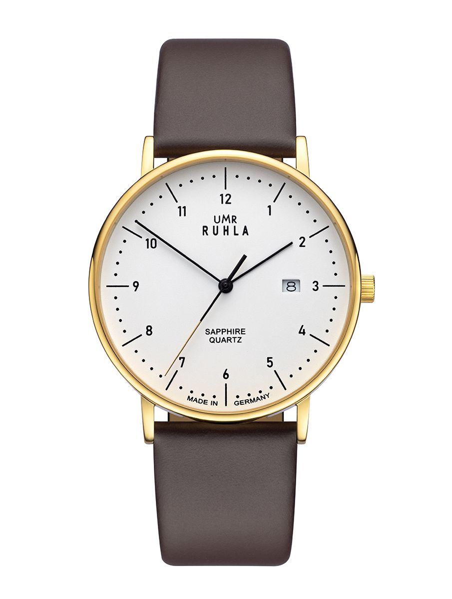 UMR Ruhla RUHLA-Classic RCL30442BR Armbanduhr Herren • Saphirglas • Ronda 705 Quarzwerk