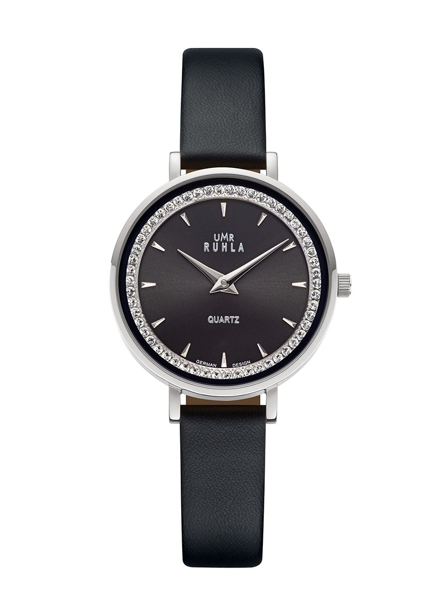 UMR Ruhla RUHLA-Style RS206921 Damenuhr Schwarz • Miyota Quarzwerk • Swarovski-Steinchen