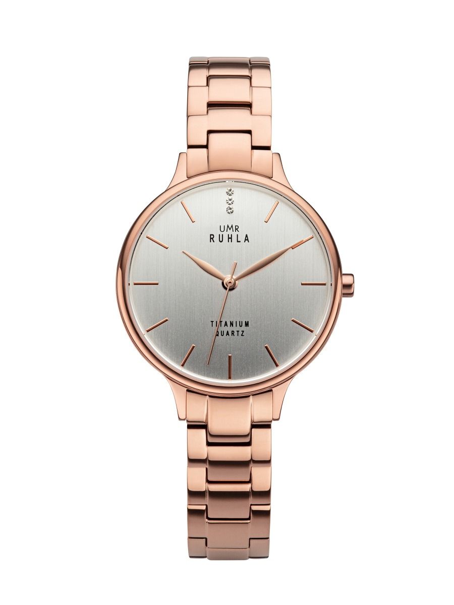 UMR Ruhla RUHLA-Style RS40473 Damen Armbanduhr Roségold • Titangehäuse IPG-rosé • Miyota Quarzwerk