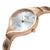 UMR Ruhla RUHLA-Style RS42445 Damen Armbanduhr Rosé • Miyota Quarzwerk • Titanhalbspangenband mit Swarovski