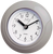 JVD Wanduhr aus Kunststoff, rund, graues Gehäuse mit weißem Zifferblatt und schwarzen Zeigern