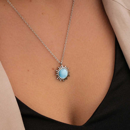 Shade Halskette mit Sonnen Anhänger - Holzkern Modell: Jewelry