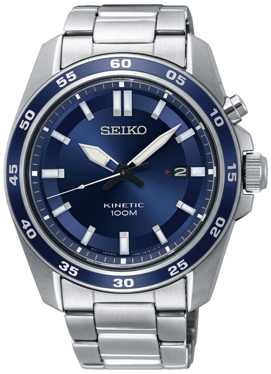 Seiko Kinetic SKA783P1 Herren Uhr • Kinetic Uhrwerk • Edelstahlgehäuse