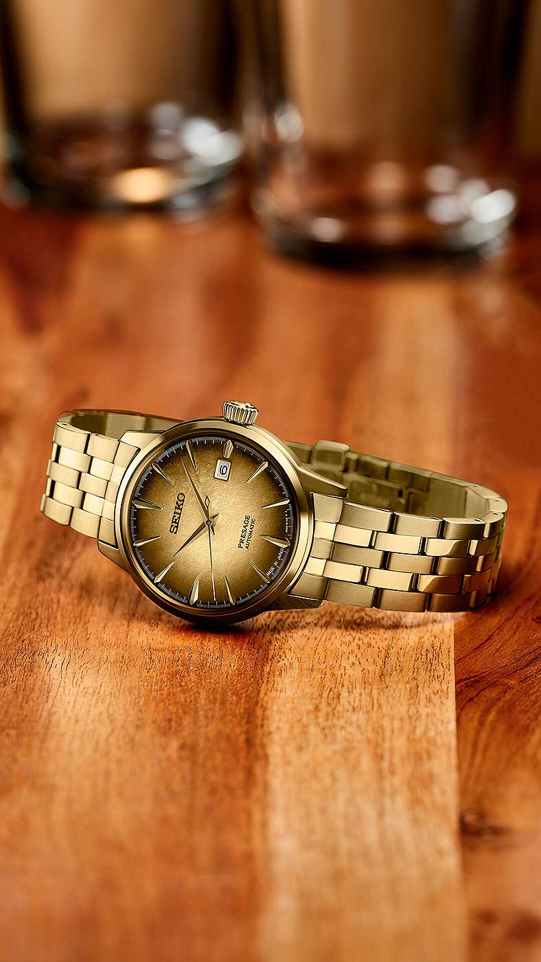 Seiko Presage SRPK48J1 Uhr • Automatik • Edles Gold-Design