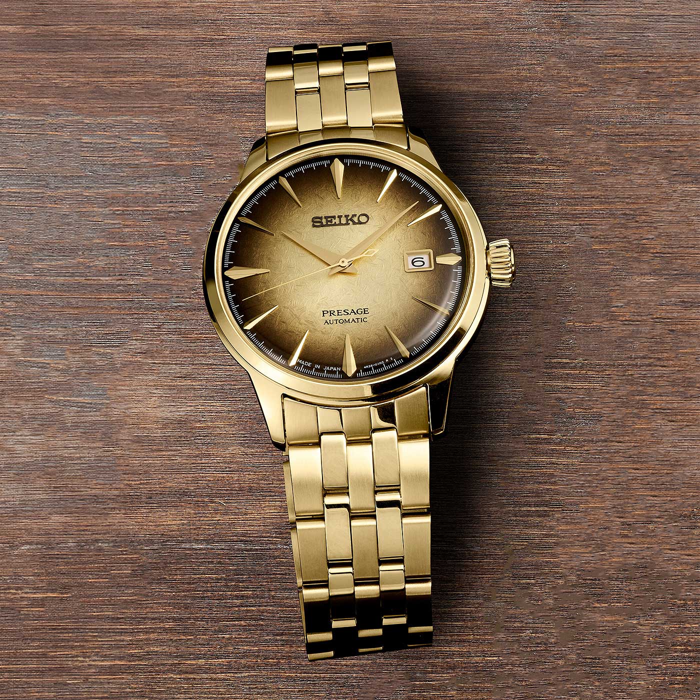 Seiko Presage SRPK48J1 Uhr • Automatik • Edles Gold-Design