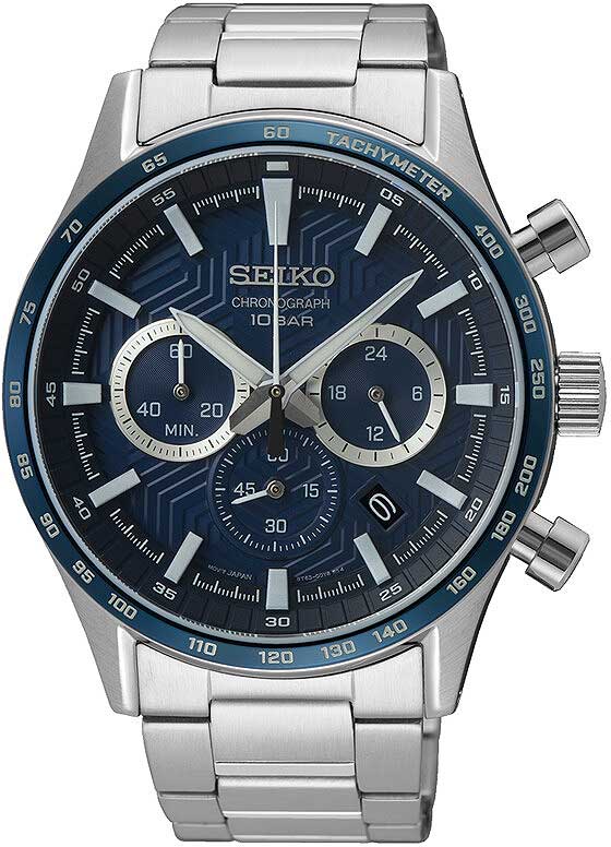 Seiko Essentials Collection SSB445P1 Herren Uhr • Quarz Chronograph • Saphirglas