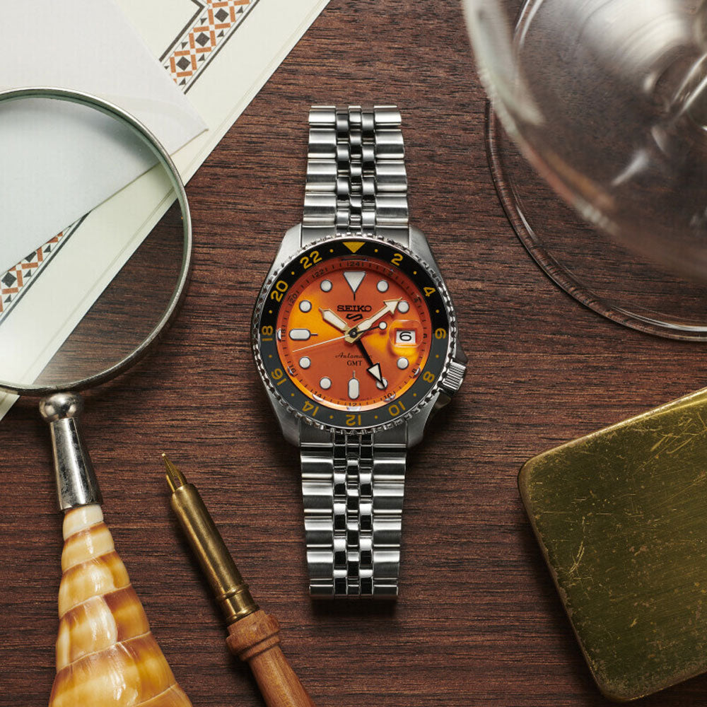 Seiko 5 Sports SSK005K1 Herrenuhr • Automatik GMT • LumiBrite Leuchtmasse