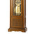 Standuhr aus Nussbaum mit Glastür, goldener Pendel- und Zierornamentik