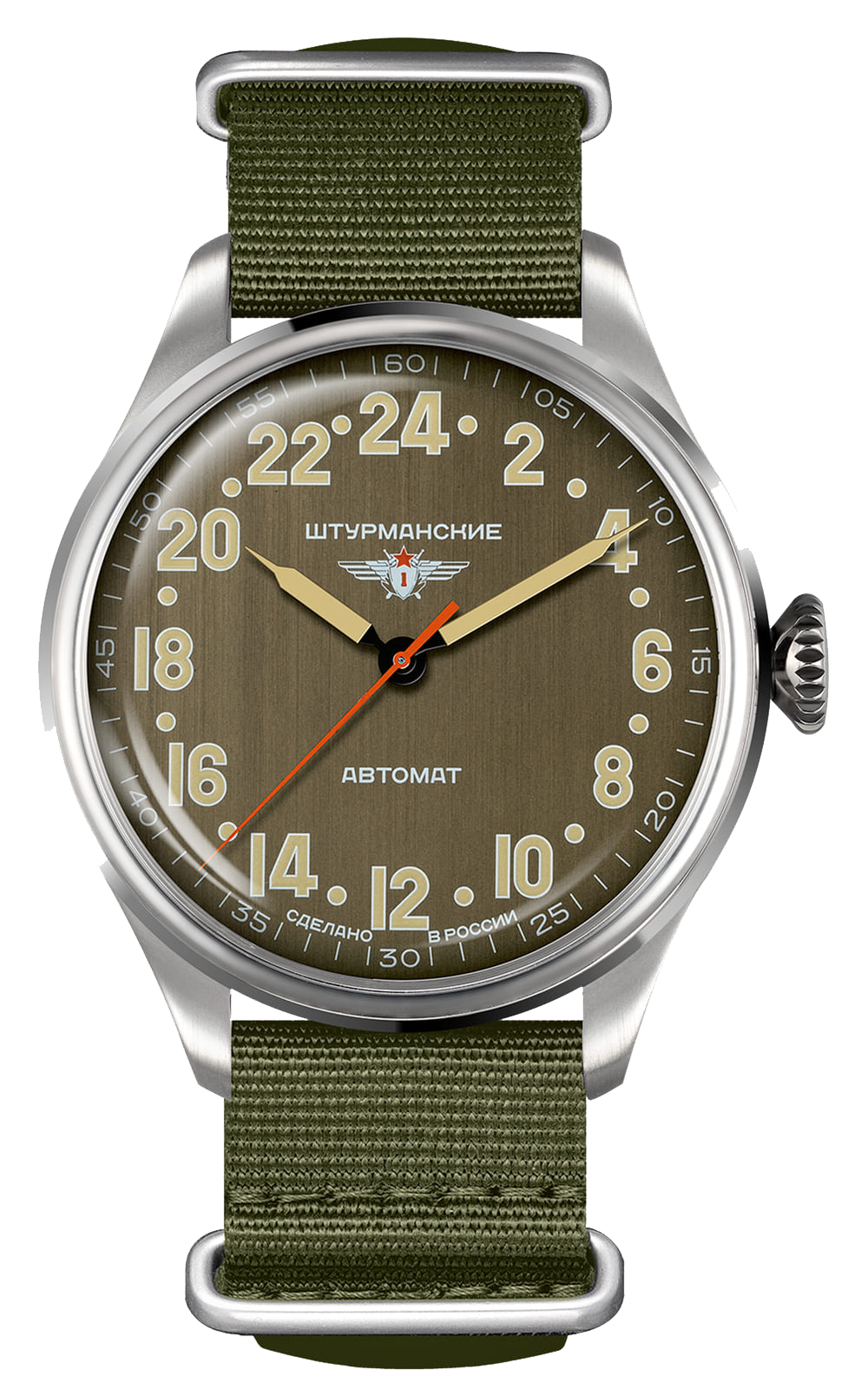 Sturmanskie Arktika 2431/6821343 Herrenuhr • 24-Stunden-Anzeige • Arktis-Historie