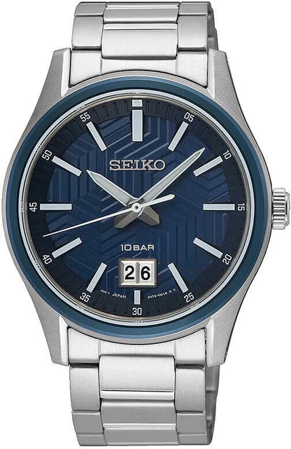 Seiko Essentials Collection SUR559P1 Herren Uhr • Saphirglas • Präzises Quarzwerk