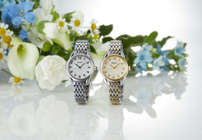 Seiko SUR562P1 Damenuhr • Hardlexglas • Bicolor-Design