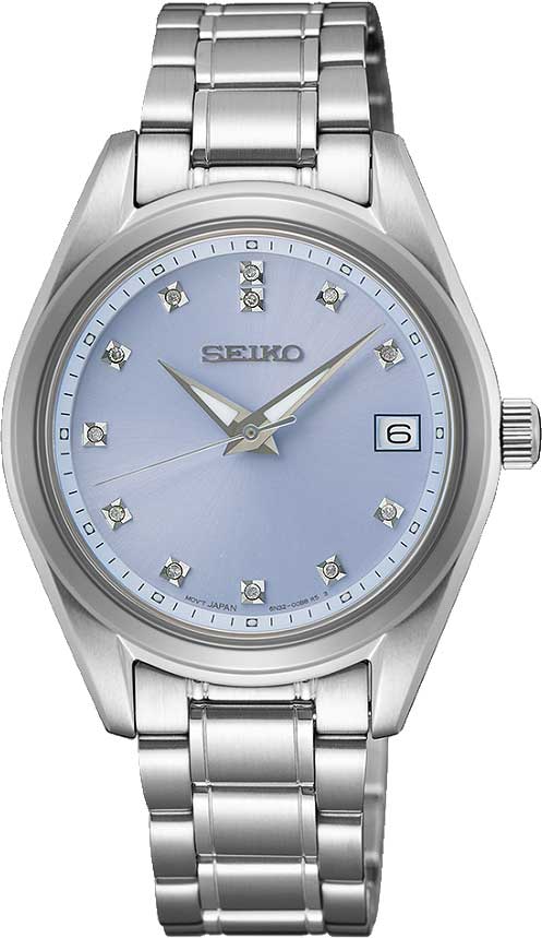 Seiko Classic SUR581P1 Uhr • 12 Diamanten • Saphirglas