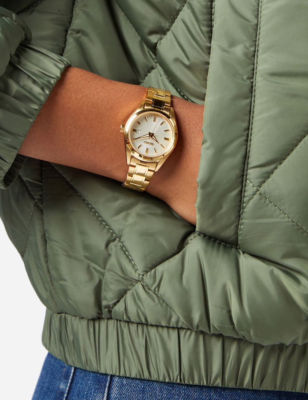 Seiko Essentials SUR632P1 Uhr • Edles Gold-Design • Hardlexglas