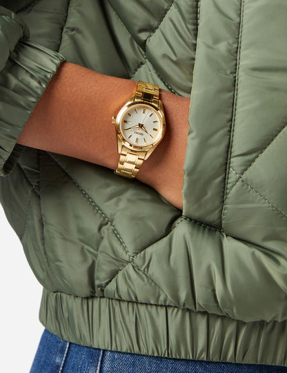 Seiko Essentials SUR632P1 Uhr • Edles Gold-Design • Hardlexglas