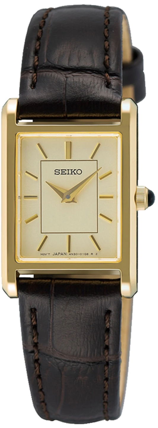 Seiko Klassik SWR110P1 Uhr • Elegantes Rechteck-Design • Römische Ziffern