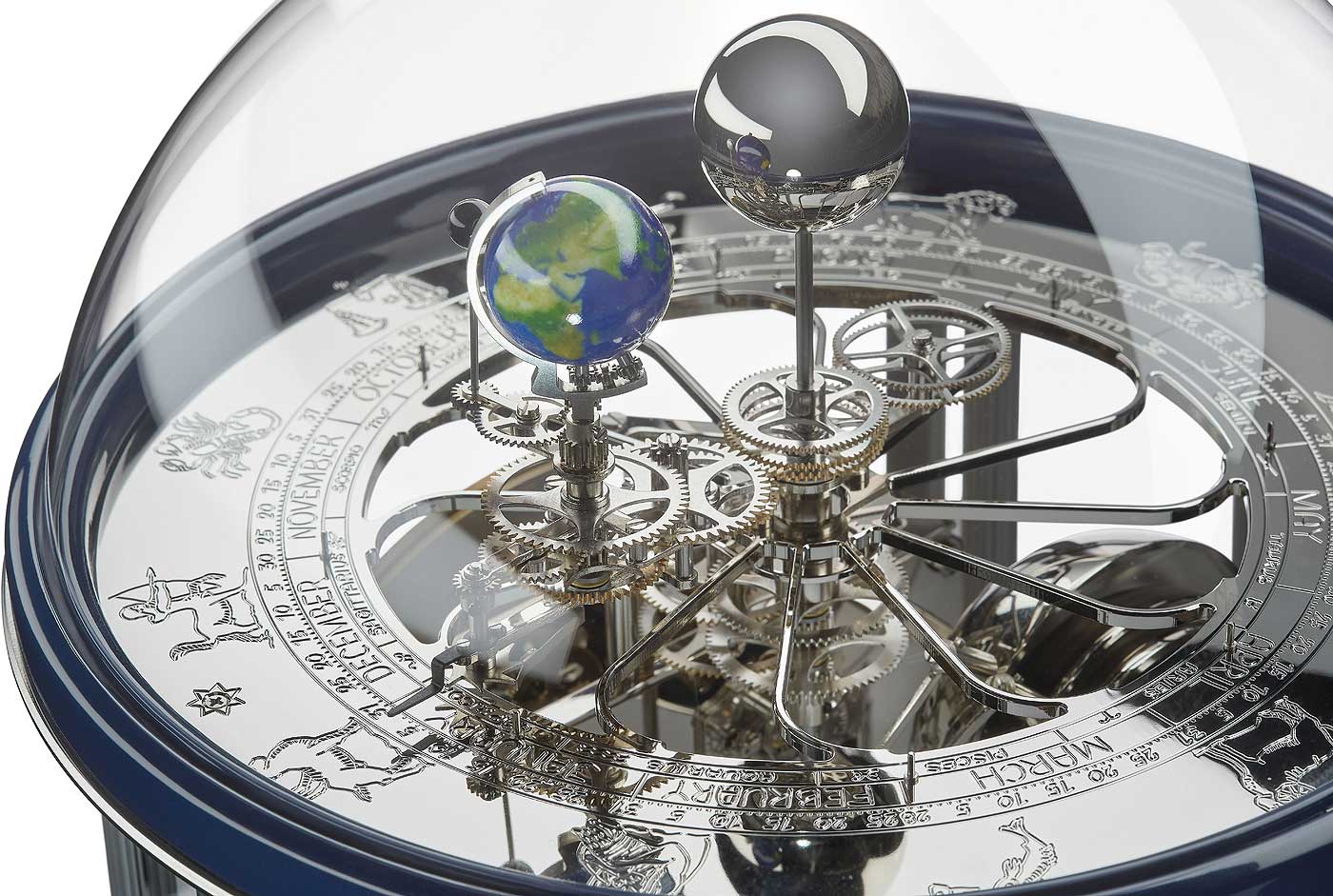 Hermle Tischuhr 35x29 cm Holz • Tellurium II • Made in Germany