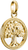Thomas Sabo Charm-Anhänger, Baum in einem Ring mit weißen Edelsteinen, aus Silber, vergoldet