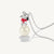 Anhänger mit Snoopy-Figur aus Sterlingsilber und rotem Schal am Schneeball
