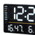 Digitale Uhr mit LED-Display, schwarz, zeigt Uhrzeit und Temperatur/Feuchte.