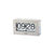 Silberne Tischuhr mit Flip-Anzeige „09:28“ und AMS.-Logo