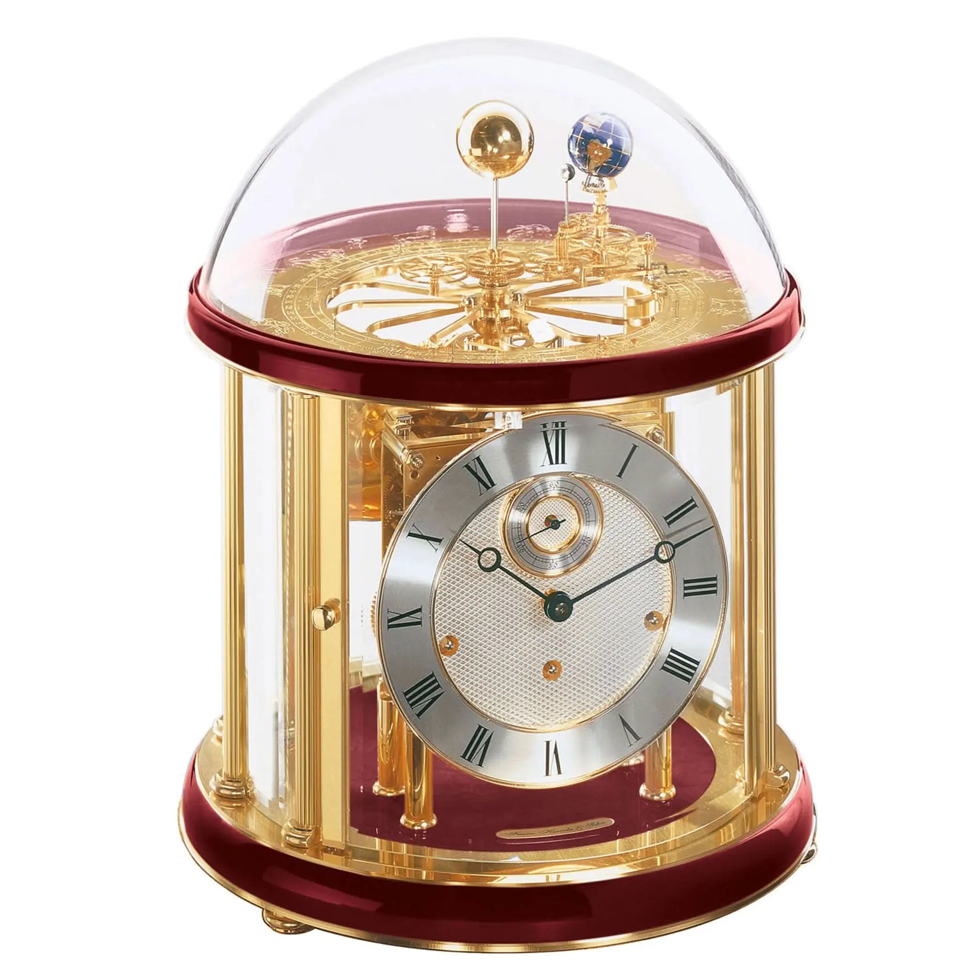 Hermle Tischuhr 35x29x29 cm Metall • Tellurium • Westminster Schlagwerk