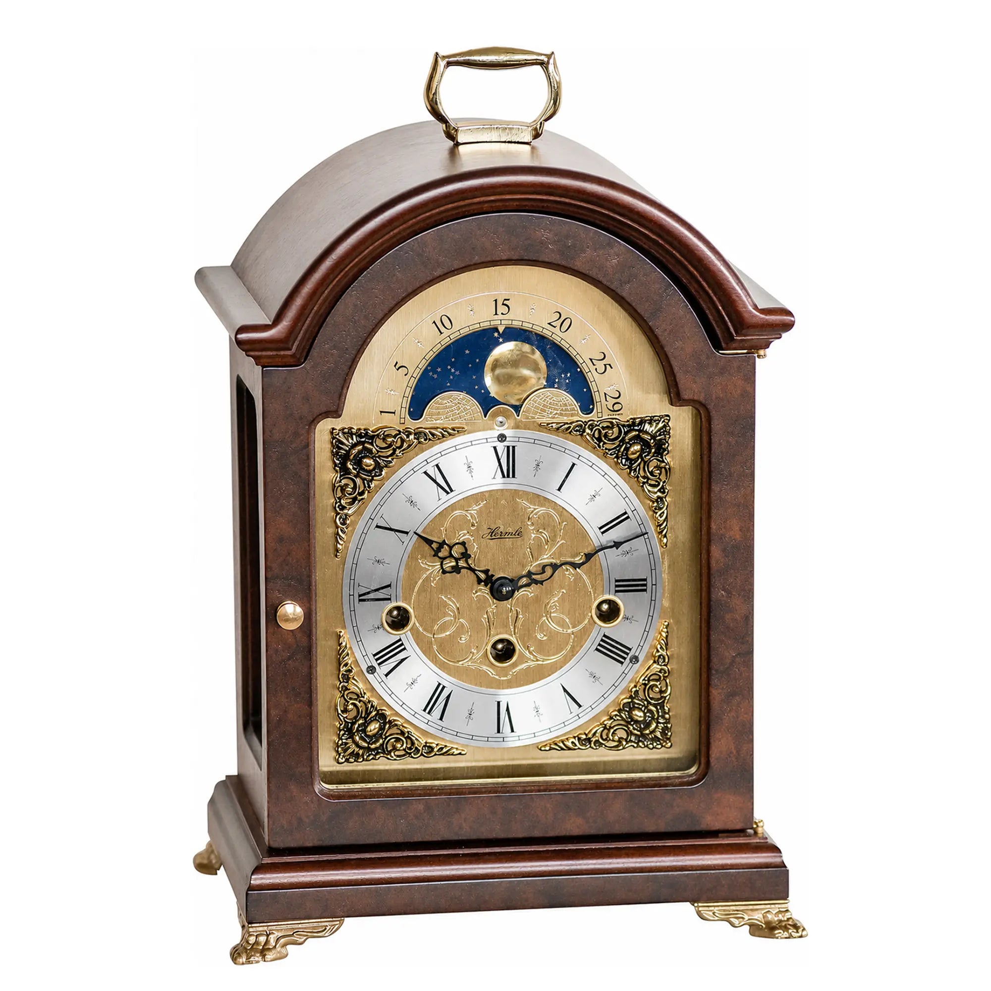 Hermle Tischuhr 33x22x15,5 cm Holz • Westminster Schlagwerk • Mondphasenanzeige