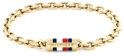 Tommy Hilfiger Herren Bruce Chain Armband Goldfarben Edelstahl Magnetverschluss