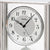 AMS Biel F5190 Tischuhr Silber • Funkwerk mit Pendel • Mineralglas