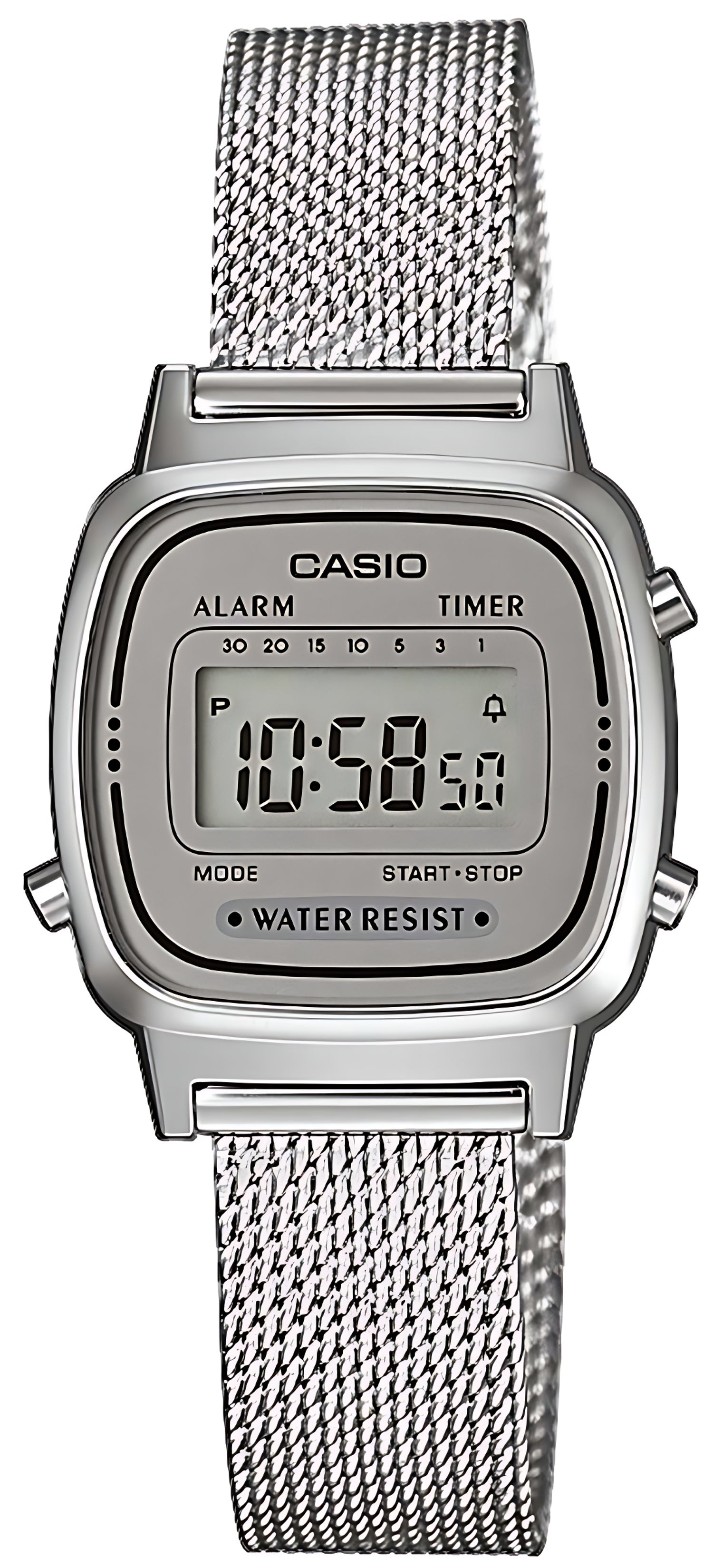 Casio Vintage LA670WEM-7EF Uhr • Mesh-Armband • Timer