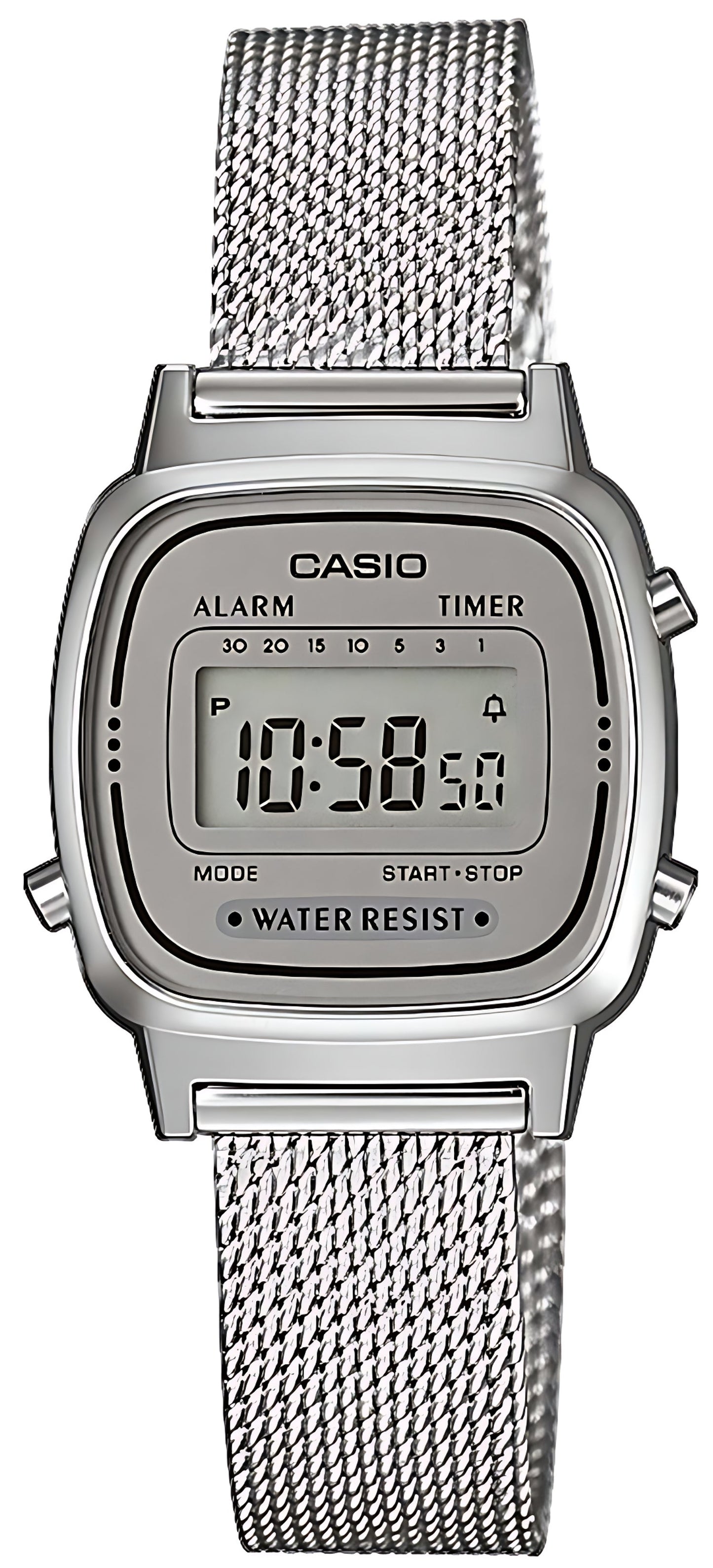 Casio Vintage LA670WEM-7EF Uhr • Mesh-Armband • Timer