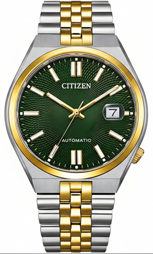 Citizen Mechanical NK0024-54X Uhr • 60h Gangreserve • Grünes Ziffernblatt