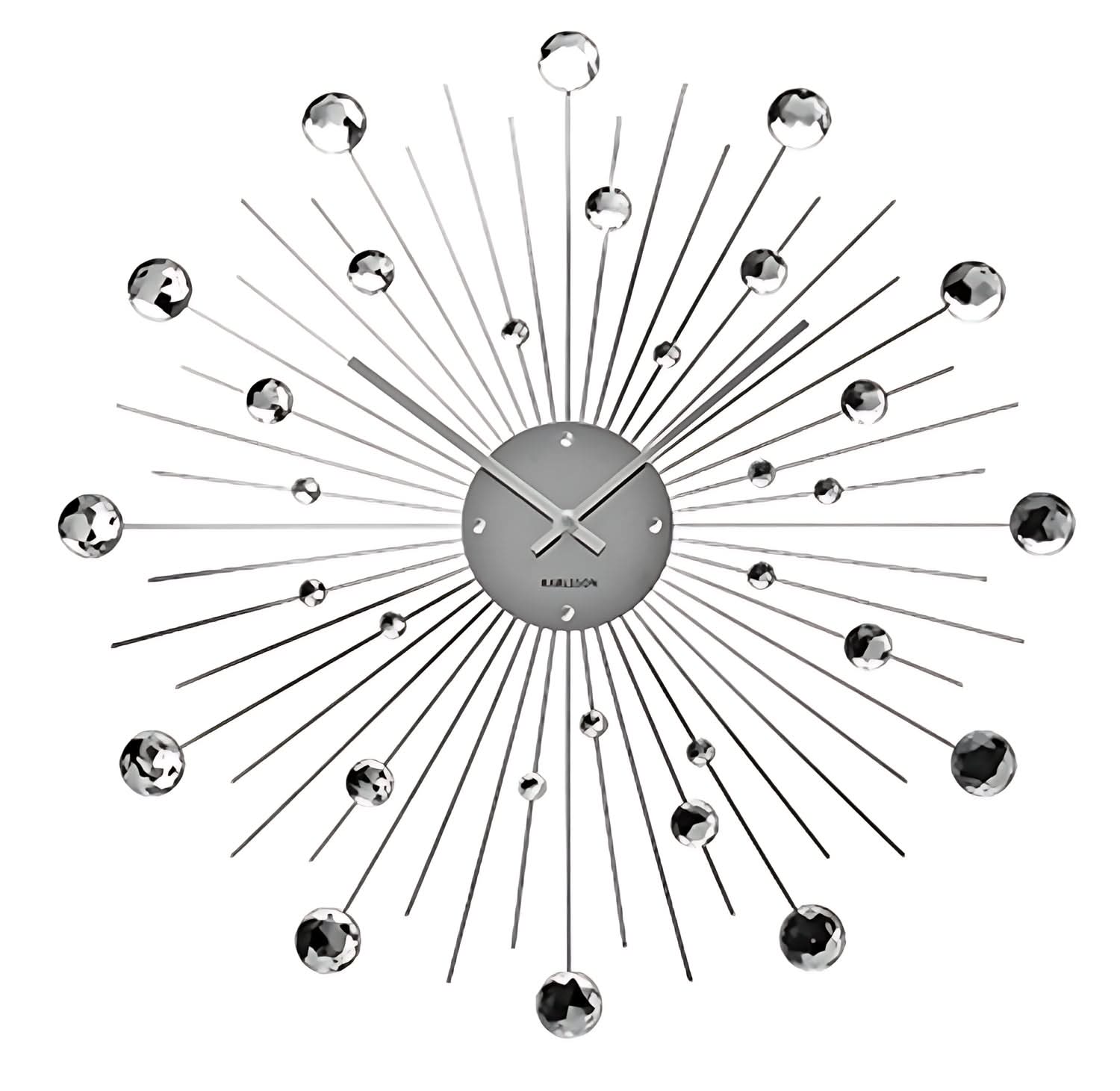 Karlsson Wanduhr 50 cm Ø Kunststoff • Modernes Design • Geräuschloses Quarzwerk