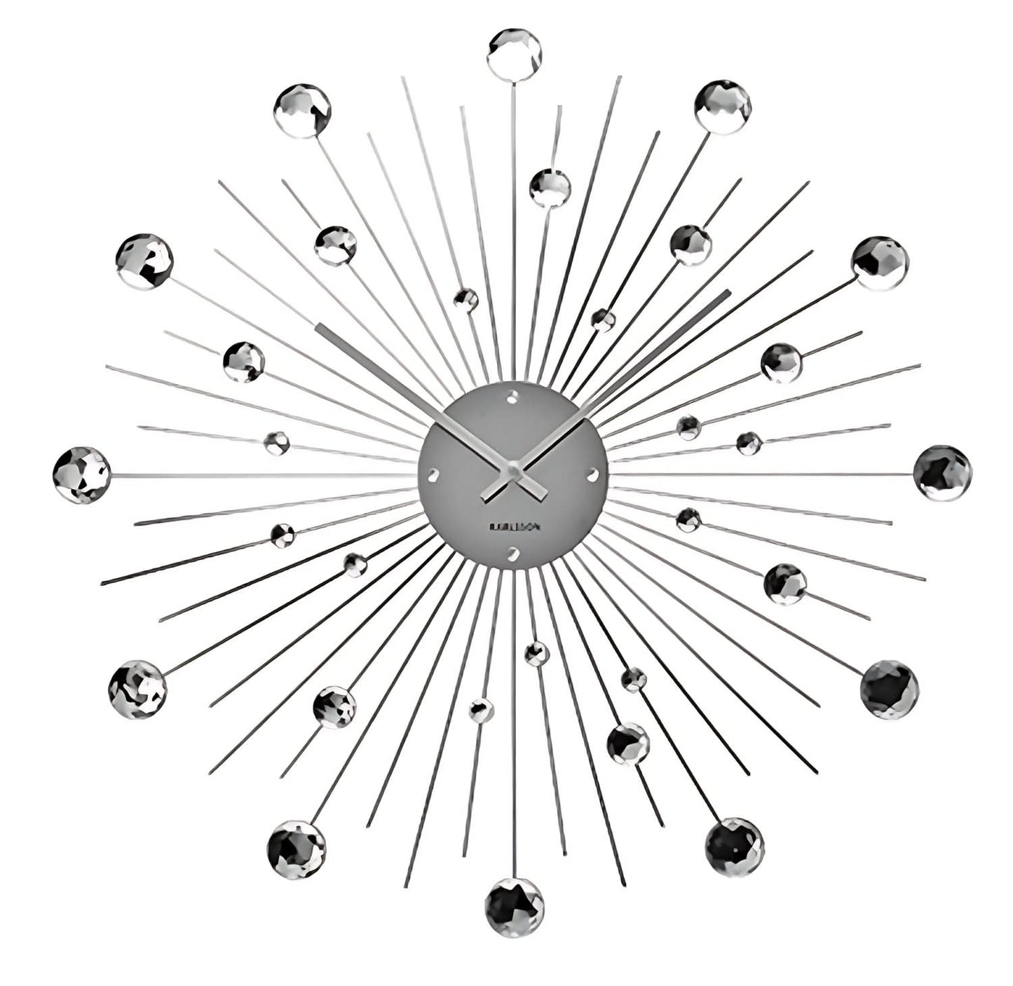 Karlsson Wanduhr 50 cm Ø Kunststoff • Modernes Design • Geräuschloses Quarzwerk