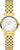 Danish Design Damenuhr mit goldfarbenem Gliederarmband und weißem Zifferblatt