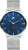 Danish Design Herrenuhr mit blauem Zifferblatt und silbernem Mesh-Armband, analog