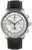 Zeppelin Herrenuhr mit Chronograph und Alarm, schwarzes Lederarmband, weißes Zifferblatt