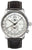 Zeppelin Herrenuhr: weißes Zifferblatt, Datumsfenster 01, schwarzes Lederband