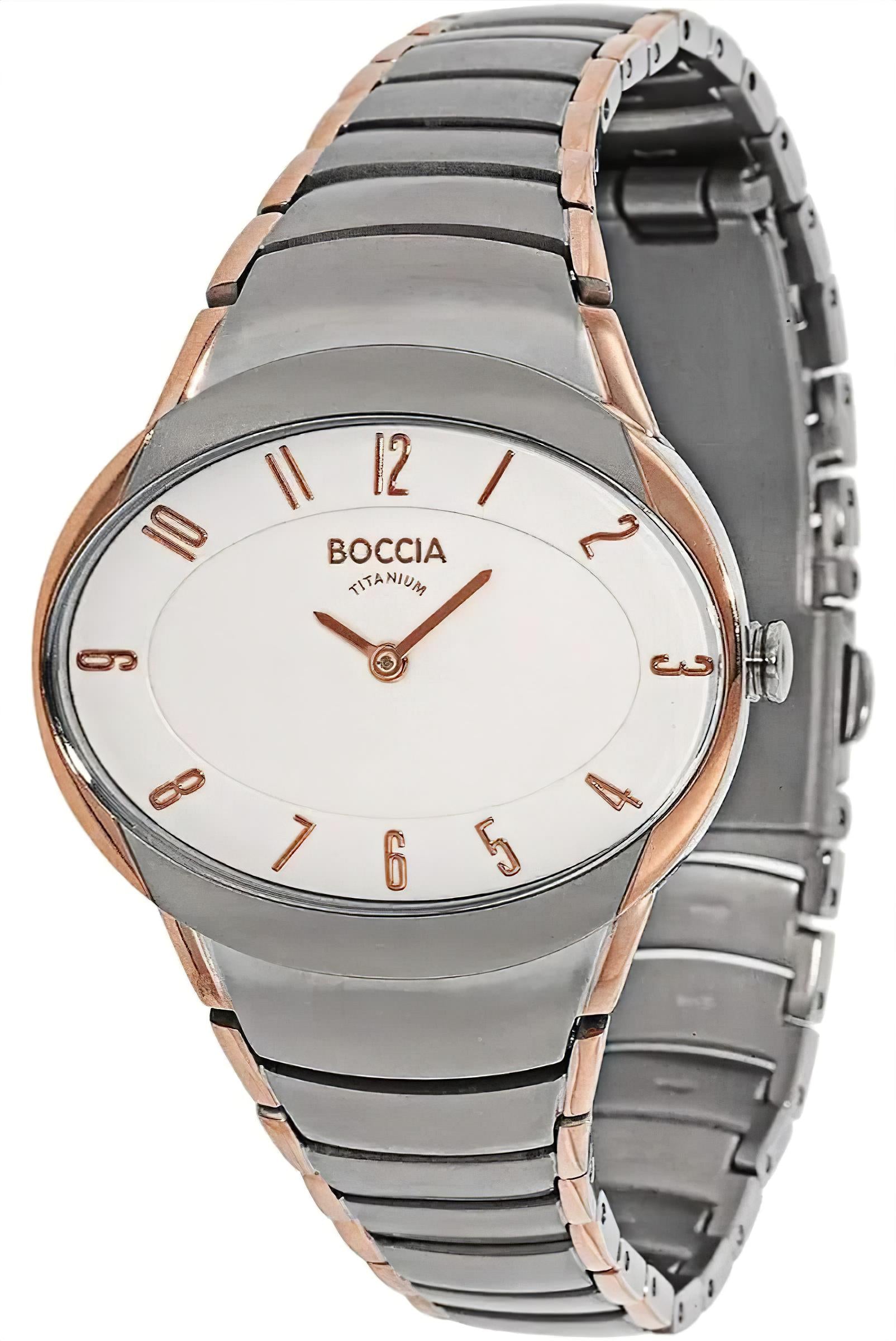 Boccia Trend 3165-12 Damenuhr • Hautfreundliches Reintitan • Elegantes Bicolor