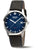 Boccia Herren-Armbanduhr mit Solar, Saphirglas, blauem Zifferblatt und braunem Lederarmband